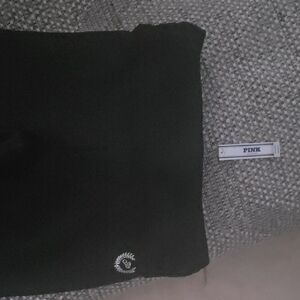 PINK Black NWT Lrggins Cotton with Embroidered Logo SIZE SMALL FULL LEG YOGA